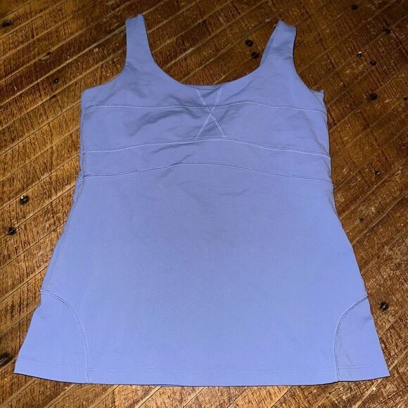 Athleta periwinkle scoop neck support M Athleisure tank - Picture 1 of 3